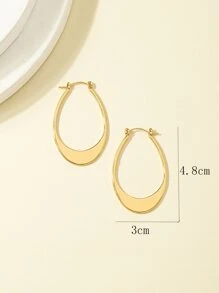 Hoa tai vòng tối giản - Vàng - Xem 5