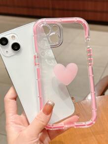 Funda para móvil con adorno de corazón - Rosa - Ver 3