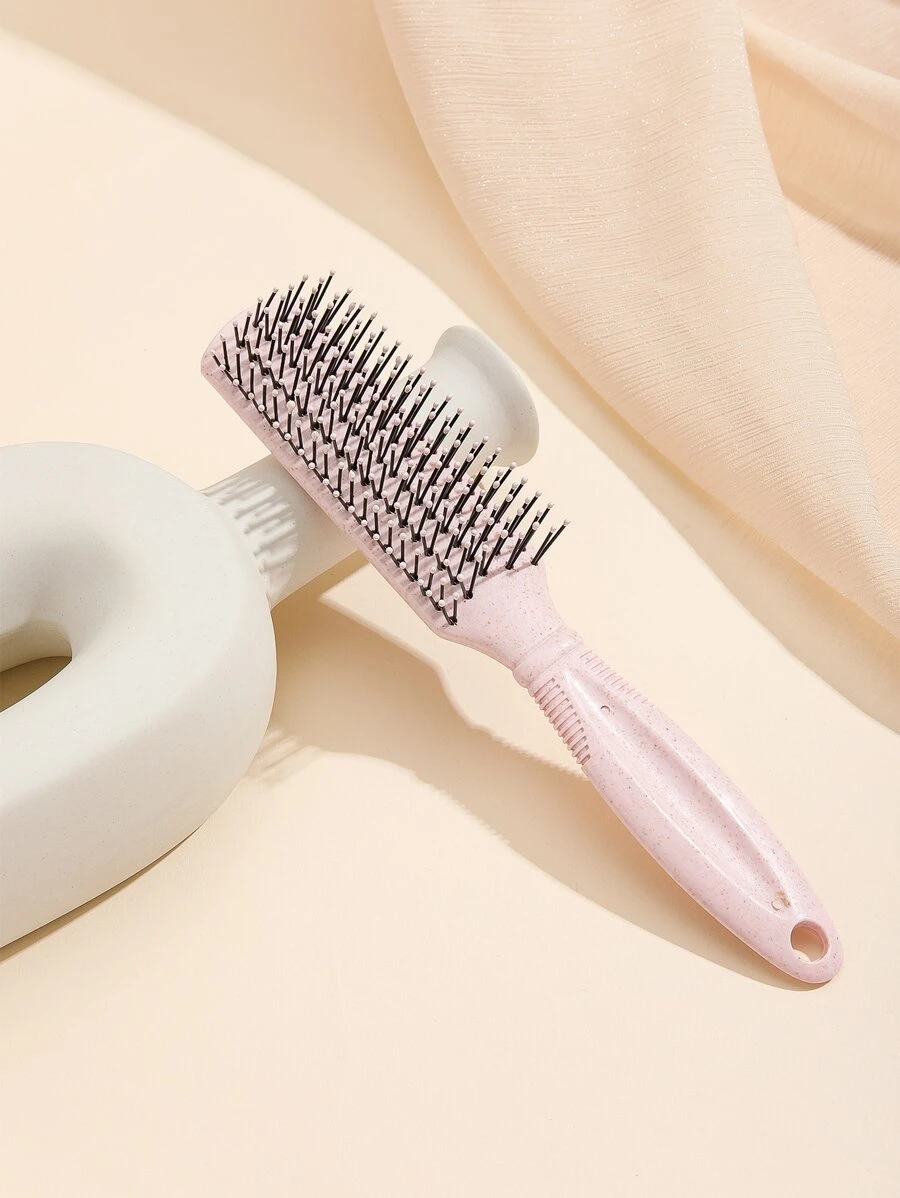 1支沙龙造型直发卷发两用梳，便携式双用途梳，适合居家、返校、旅行度假等场合，女士适用，包含梳子、边缘梳、梳子、解结梳、球形梳、迷你梳套装、木梳、发梳、边缘梳、解结梳、理发师、美发工具、小梳子、迷你梳子、发型、美发、梳子、梳子套装、梳子、卷发梳、解结梳、女士发梳、理发师配件、理发店、美发工具 - 粉色 - 查看 1