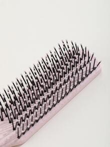 1支沙龙造型直发卷发两用梳，便携式双用途梳，适合居家、返校、旅行度假等场合，女士适用，包含梳子、边缘梳、梳子、解结梳、球形梳、迷你梳套装、木梳、发梳、边缘梳、解结梳、理发师、美发工具、小梳子、迷你梳子、发型、美发、梳子、梳子套装、梳子、卷发梳、解结梳、女士发梳、理发师配件、理发店、美发工具 - 粉色 - 查看 3