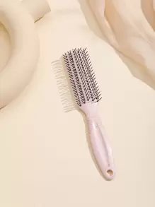1支沙龙造型直发卷发两用梳，便携式双用途梳，适合居家、返校、旅行度假等场合，女士适用，包含梳子、边缘梳、梳子、解结梳、球形梳、迷你梳套装、木梳、发梳、边缘梳、解结梳、理发师、美发工具、小梳子、迷你梳子、发型、美发、梳子、梳子套装、梳子、卷发梳、解结梳、女士发梳、理发师配件、理发店、美发工具 - 粉色 - 查看 4