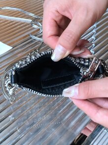 Mini Rhinestone Square Bag