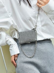Mini Rhinestone Square Bag