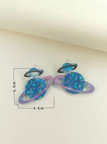 星球裝飾耳墜 - 彩色 - 查看 4