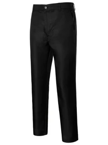 Manfinity Mode Men Double Breasted Vest Blazer & Trousers Without Shirt - Black - View 6