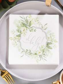 20 chiếc mô hình lá Khăn ăn dùng một lần - Nhiều màu - Xem 1