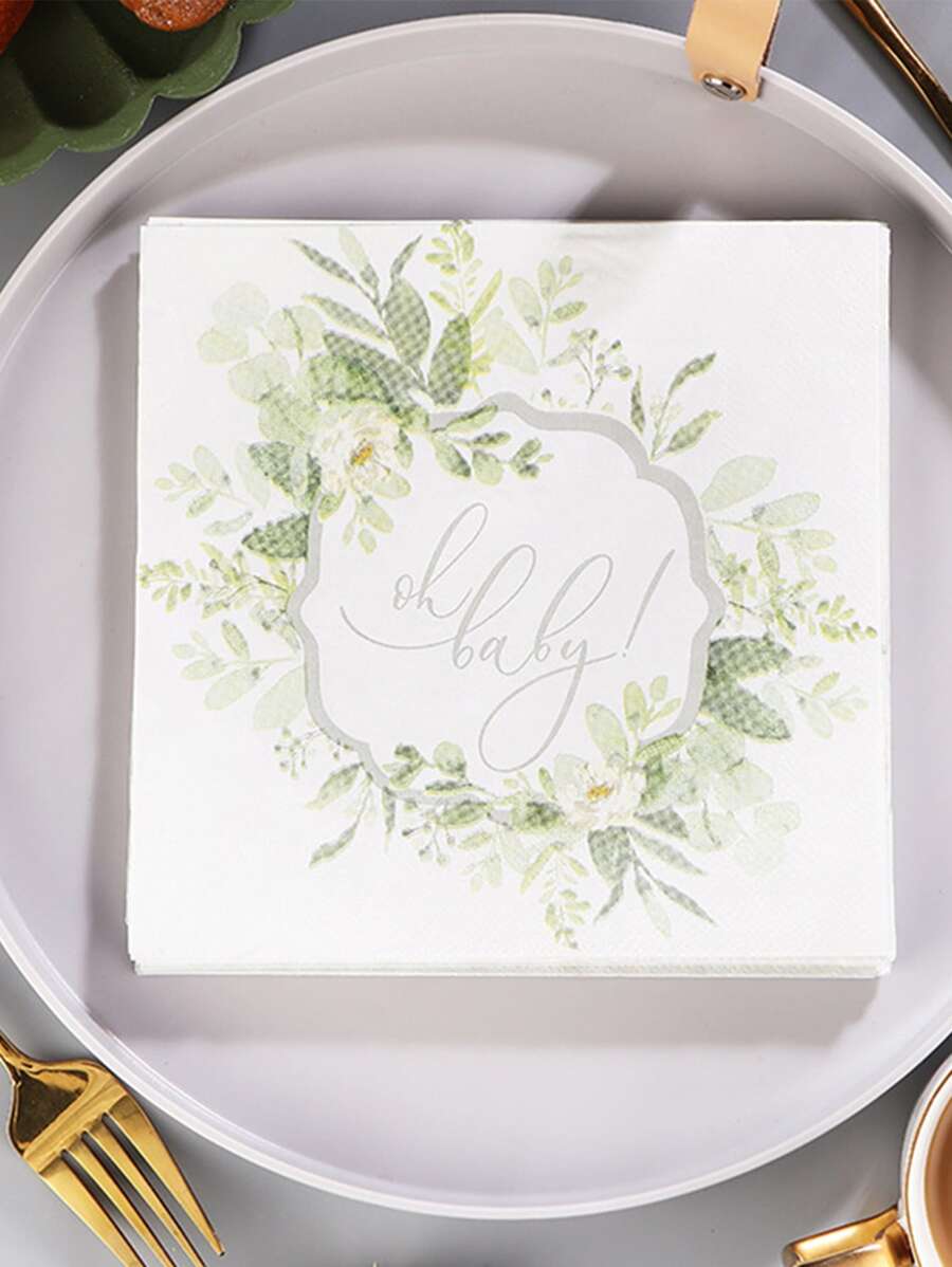 20 chiếc mô hình lá Khăn ăn dùng một lần - Nhiều màu - Xem 1