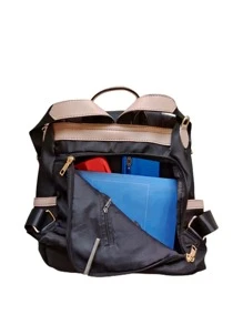 Nhẹ, Ví ba lô có nắp chần bông chống trộm, Túi đeo vai du lịch bằng nylon cho nữ, Túi sách trang trí kiểu pom thông thường Túi đi học dành cho sinh viên mới tốt nghiệp, Nữ tuổi teen, Sinh viên năm nhất, Sinh viên năm thứ hai, Trung học cơ sở & Cao đẳng, Đại học & Trung học phổ thông, Hoàn hảo cho các hoạt động ngoài trời, Du lịch & Quay lại Trường học - Nhiều màu - Xem 2