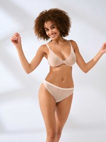 LUVLETTE Lingerie Sheer Fantasy Bikini No Show Panty