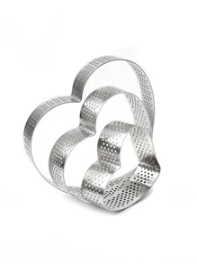 1 pieza Molde de pastel en forma de corazón - Plateado - Ver 7