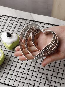 1 pieza Molde de pastel en forma de corazón - Plateado - Ver 8