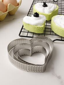 1 pieza Molde de pastel en forma de corazón - Plateado - Ver 5