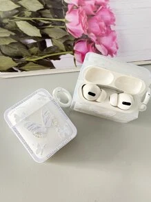 蝴蝶紋路徑覆蓋耳機套,適用於airpods1/2和airpods Pro - 無色 - 查看 2