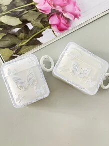 蝴蝶紋路徑覆蓋耳機套,適用於airpods1/2和airpods Pro - 無色 - 查看 4