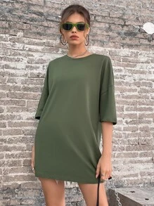 INAWLY Áo thun nữ Loại bướm Giải trí - xanh quân đội - Xem 5