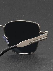 男士金属框时尚眼镜夏季复古旅行配件休闲太阳镜配饰万圣节海滩配饰眼镜太阳镜节日太阳镜适合夏季海滩度假、户外、旅行