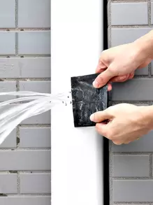 1 pieza Parche de tubería de PVC cinta impermeable súper fuerte, cinta de reparación de sellado de fugas, cinta autoadhesiva de rendimiento, adhesivo, conducto aislante - Negro - Ver 5