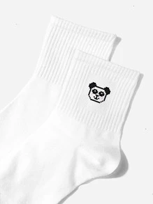 Panda Print Crew Socks - Multicolor - View 3
