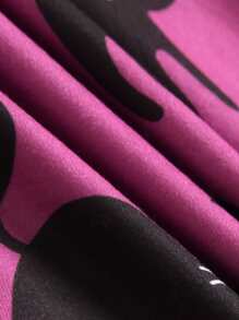 Toddler Girls Cat Print Dress - Purple - View 3