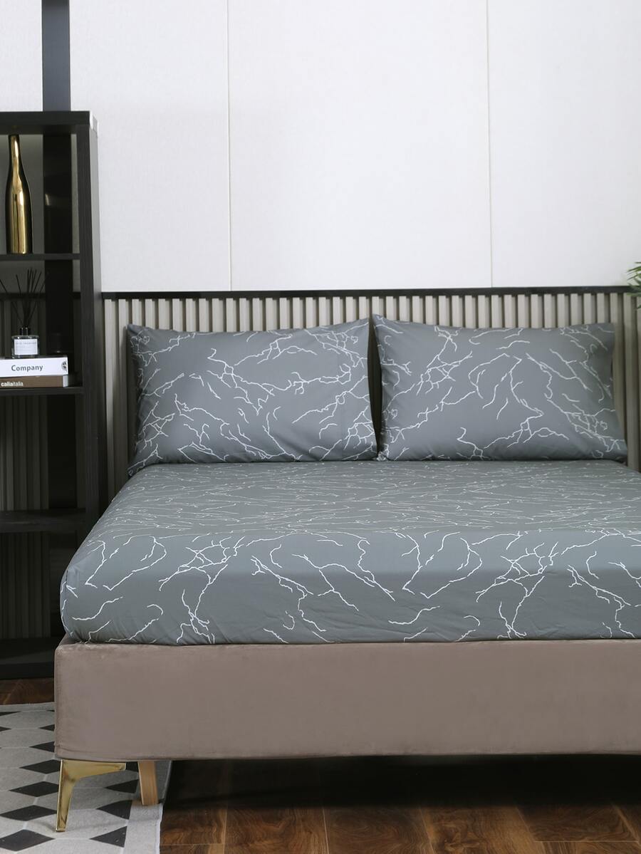 Set sábana bajera sin relleno con estampado - Multicolor - Ver 1