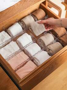 10 piezas Divisor de cajón transparente