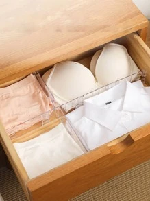 10 piezas Divisor de cajón transparente