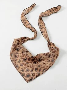 Leopard Print Kerchief - Multicolor - View 2