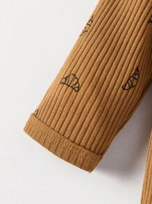 SHEIN Niño recién nacido Body cuerno con estampado con pantalones