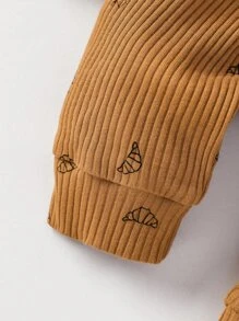 SHEIN Niño recién nacido Body cuerno con estampado con pantalones