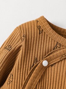 SHEIN Niño recién nacido Body cuerno con estampado con pantalones