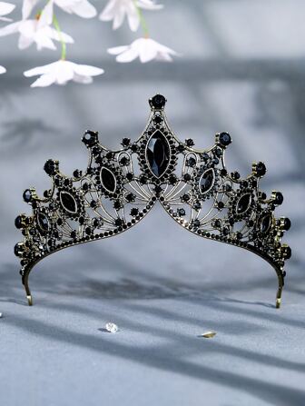 Rhinestone Crown Design Gothic Headband Street Tiaras Halloween