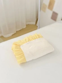 1 pieza Faldones de cama liso con diseño de fruncido - Amarillo - Ver 5
