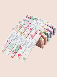 klimonla Christmas 5pcs Letter Graphic Nail File - Multicolor - View 1