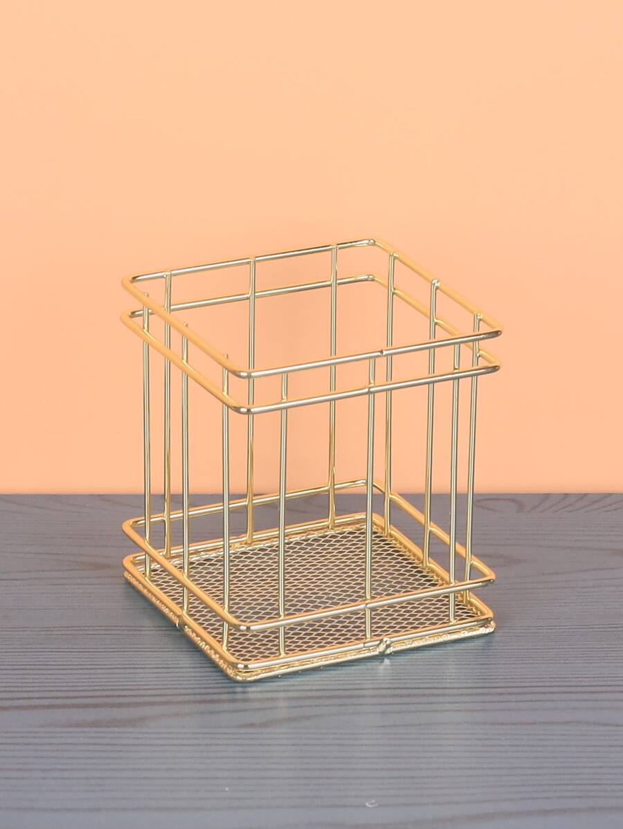 Minimalist Makeup Brush Storage Bucket Bag, Room Decor, Bags, Makeup Bag, Vanity, Travel, Make Up Bag, Travel Essentials, Organizer, Storage, Travel Essential, Makeup Organizer, Makeup Bags, Toiletry Bag, Desk Organiser, Cosmetic Bag, Makeup Pouch, Make Up Organizer, Vanity Accessories, Make Up Pouch, Make Up Bags, Jewellery Box, Pouch, Makeup Brush Holder, Brush Holder, Perfume Organiser, Pouch Bag,Gifts For Women,Christmas Gifts,Gift Ideas For Women - Gold - View 1