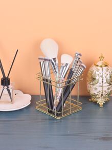 Minimalist Makeup Brush Storage Bucket Bag, Room Decor, Bags, Makeup Bag, Vanity, Travel, Make Up Bag, Travel Essentials, Organizer, Storage, Travel Essential, Makeup Organizer, Makeup Bags, Toiletry Bag, Desk Organiser, Cosmetic Bag, Makeup Pouch, Make Up Organizer, Vanity Accessories, Make Up Pouch, Make Up Bags, Jewellery Box, Pouch, Makeup Brush Holder, Brush Holder, Perfume Organiser, Pouch Bag,Gifts For Women,Christmas Gifts,Gift Ideas For Women - Gold - View 5