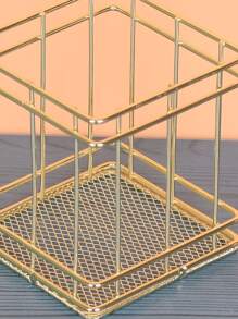 Minimalist Makeup Brush Storage Bucket Bag, Room Decor, Bags, Makeup Bag, Vanity, Travel, Make Up Bag, Travel Essentials, Organizer, Storage, Travel Essential, Makeup Organizer, Makeup Bags, Toiletry Bag, Desk Organiser, Cosmetic Bag, Makeup Pouch, Make Up Organizer, Vanity Accessories, Make Up Pouch, Make Up Bags, Jewellery Box, Pouch, Makeup Brush Holder, Brush Holder, Perfume Organiser, Pouch Bag,Gifts For Women,Christmas Gifts,Gift Ideas For Women - Gold - View 6