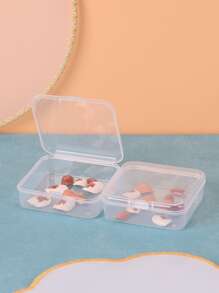 2个透明美甲装饰收纳盒袋，房间装饰，包袋，化妆包，梳妆台，旅行，化妆包，旅行必备，收纳盒，储物，旅行必备，化妆品收纳盒，化妆包，化妆品收纳盒，收纳盒，洗漱包，桌面收纳盒，化妆品袋，化妆包，化妆品收纳盒，梳妆台配件，化妆包，化妆袋，珠宝盒，收纳袋，化妆刷架，刷架，香水收纳盒，收纳袋，女士礼物，圣诞礼物，女士礼物创意 - 無色 - 查看 3