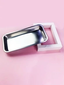 1pc Stainless Steel Tattoo Tray - Silver - View 1