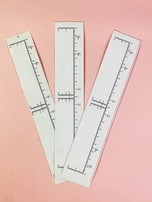 3 piezas Regla tatuaje de ceja - Blanco y Negro - Ver 2