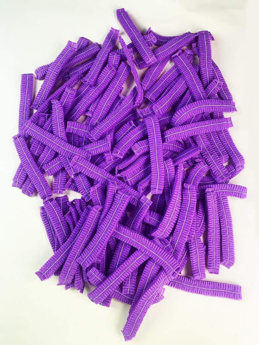 100 piezas Protector desechable para el cabello durante tatuajes - Morado - Ver 1