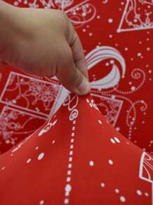 1 pieza Funda para silla con patrón de Navidad