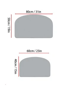 1 pieza Alfombra de baño lisa anti deslizante - Gris Oscuro - Ver 3