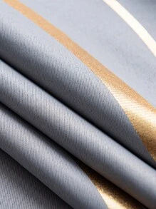 Metallic Print Single Panel Curtain, Blackout Curtain For Living Room, Bedroom - Multicolor - View 6