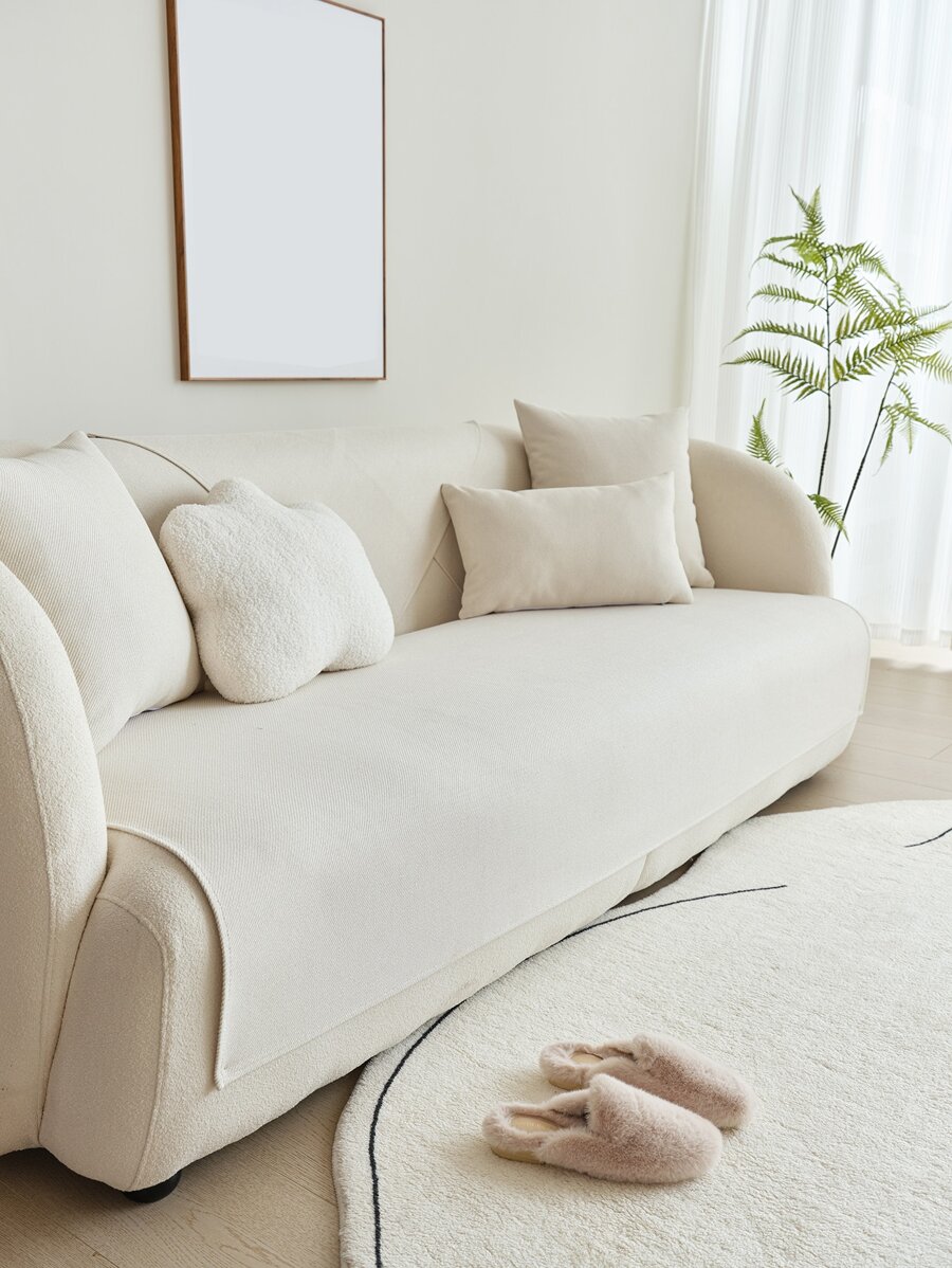 Vỏ  Sofa màu trơn - trắng - Xem 1