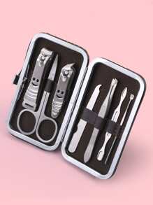 7pcs Portable Nail Clipper Set, Premium Stainless Steel Ultra Sharp Sturdy Curved Edge Cutter Trimmer Fingernail And Toenail Clipper Cutters, Fingernail Clipper Cutters Sets With Nail File Sharp - Multicolor - View 1