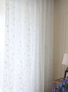 Rèm Cửa Ren màu trơn - trắng - Xem 7