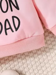 Baby Girl Slogan Graphic Sweatshirt - Baby Pink - View 5
