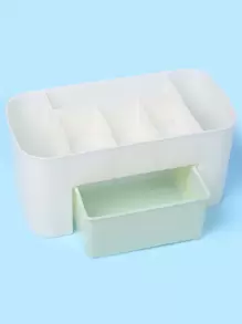 Colorblock Cosmetic Storage Box Bag,Room Decor, Bags,Makeup Bag,Vanity,Travel,Make Up Bag,Travel Essentials,Organizer,Storage,Travel Essential,Makeup Organizer,Makeup Bags,Make Up Organizer,Organiser,Toiletry Bag,Desk Organiser,Cosmetic Bag,Makeup Pouch,Make Up Organize,Vanity Accessories,Make Up Pouch,Make Up Bags,Jewellery Box,Pouch,Makeup Brush Holder,Brush Holder,Perfume Organiser,Pouch Bag - Multicolor - View 1