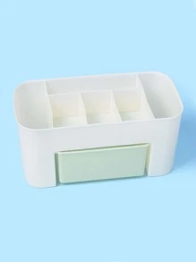 Colorblock Cosmetic Storage Box Bag,Room Decor, Bags,Makeup Bag,Vanity,Travel,Make Up Bag,Travel Essentials,Organizer,Storage,Travel Essential,Makeup Organizer,Makeup Bags,Make Up Organizer,Organiser,Toiletry Bag,Desk Organiser,Cosmetic Bag,Makeup Pouch,Make Up Organize,Vanity Accessories,Make Up Pouch,Make Up Bags,Jewellery Box,Pouch,Makeup Brush Holder,Brush Holder,Perfume Organiser,Pouch Bag - Multicolor - View 2