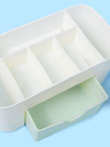 Colorblock Cosmetic Storage Box Bag,Room Decor, Bags,Makeup Bag,Vanity,Travel,Make Up Bag,Travel Essentials,Organizer,Storage,Travel Essential,Makeup Organizer,Makeup Bags,Make Up Organizer,Organiser,Toiletry Bag,Desk Organiser,Cosmetic Bag,Makeup Pouch,Make Up Organize,Vanity Accessories,Make Up Pouch,Make Up Bags,Jewellery Box,Pouch,Makeup Brush Holder,Brush Holder,Perfume Organiser,Pouch Bag - Multicolor - View 5